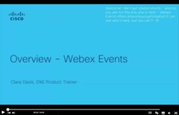 Cisco: Overview: Webex Events - Clare Davis / DXE Product Trainer Video Thumbnail