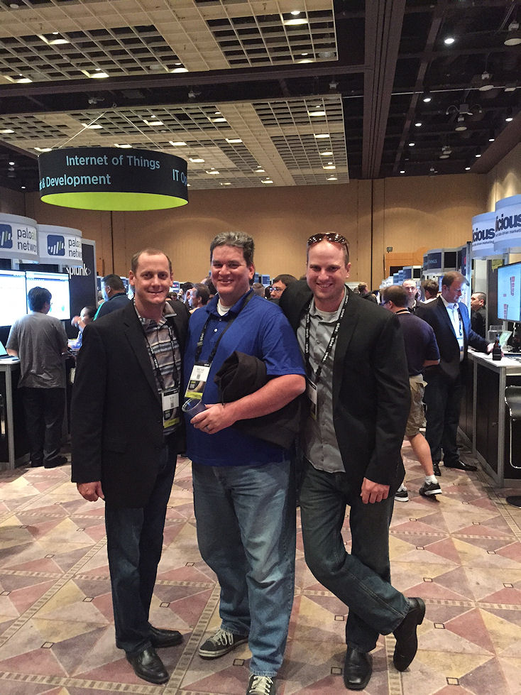 GTRI's Rob Berger, Micah Montgomery and Taylor Williams at Splunk .conf2014.